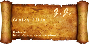 Gyalog Júlia névjegykártya